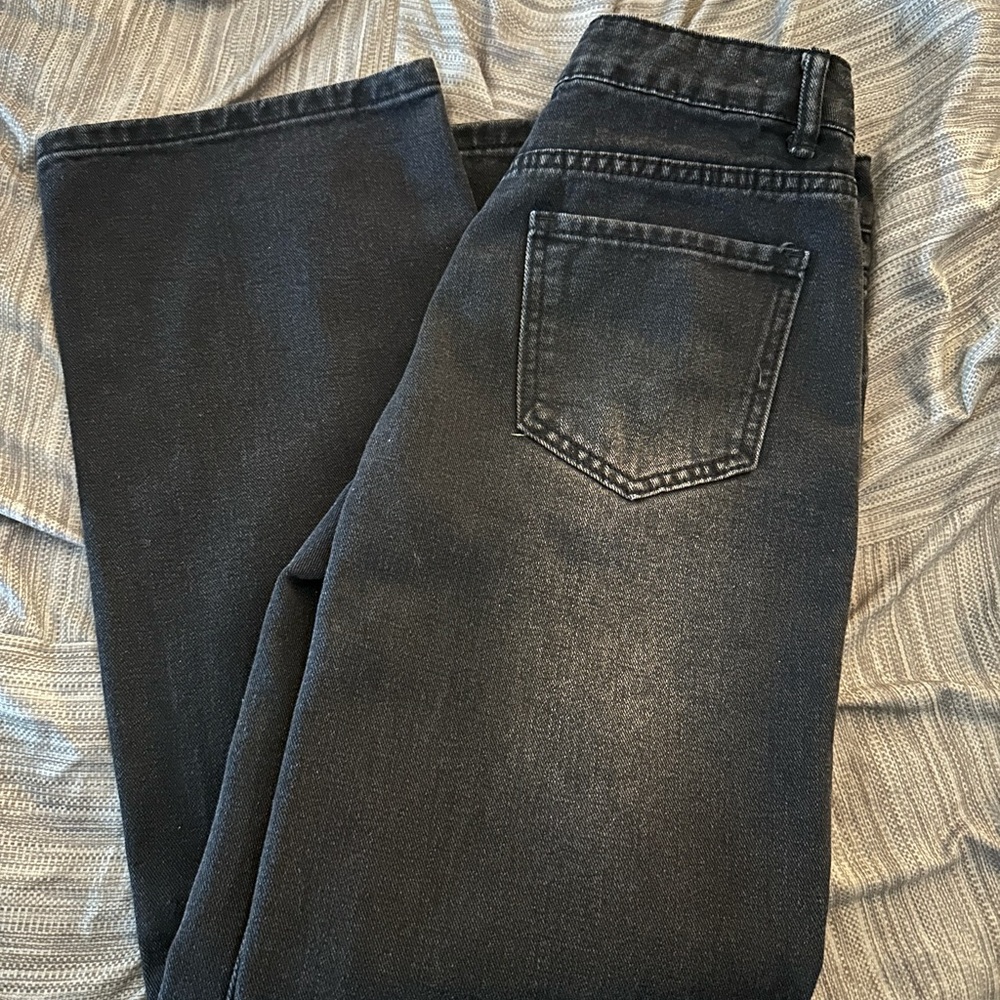 SHEIN Women Black Wide Leg Jeans